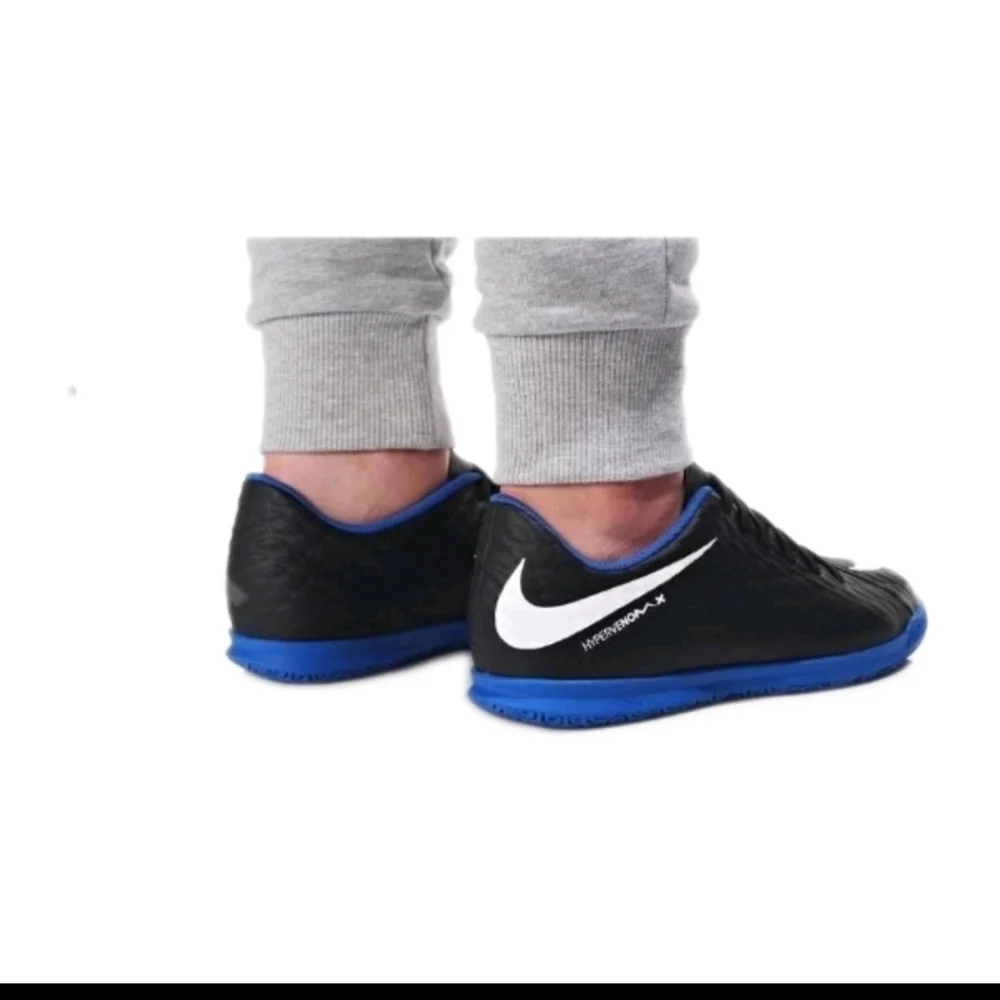 Nike Mens Black And Blue HypervenomX Phade Indoor Soccer Cleats New 11IC 6.5
